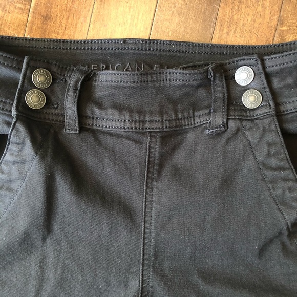 American Eagle Outfitters Black Hi-Rise Side-Button Jegging Jeans Size 6 - Picture 5 of 9